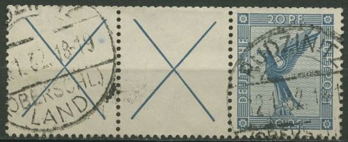 Deutsches Reich Zusammendrucke 1931 Flugpost W 21.2 gestempelt, kl. Fehler