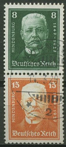 Deutsches Reich Zusammendrucke 1927 Hindenburgspende S 36 gestempelt