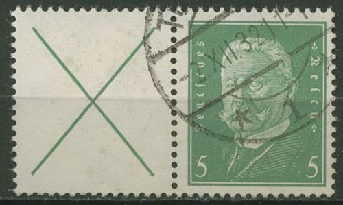 Deutsches Reich Zusammendrucke 1932 Reichspräsidenten W 27.1 gestempelt