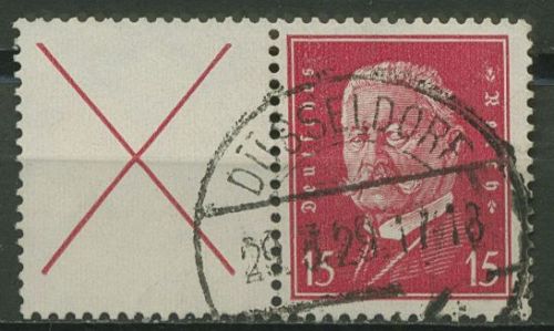 Deutsches Reich ZUsammendrucke 1928 Reichspräsidenten W 30.1 gestempelt