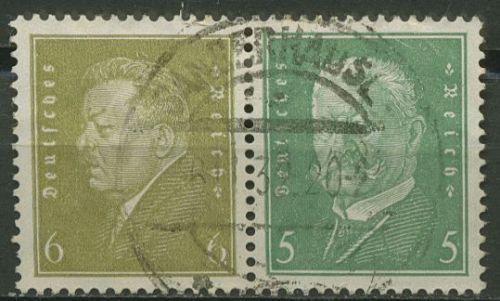 Deutsches Reich Zusammendrucke 1932 Reichspräsidenten W 28 gestempelt