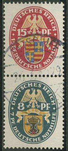 Deutsches Reich Zusammendrucke 1928 Deutsche Nothilfe Wappen S 52 gestempelt