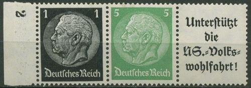 Dt. Reich Zusammendrucke 1939 aus EG-Str. 1, W 72 LR 2.1 postfrisch