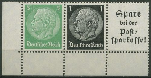 Dt. Reich Zusammendrucke 1941 aus EG-Str. 3, W 96 EUL postfrisch