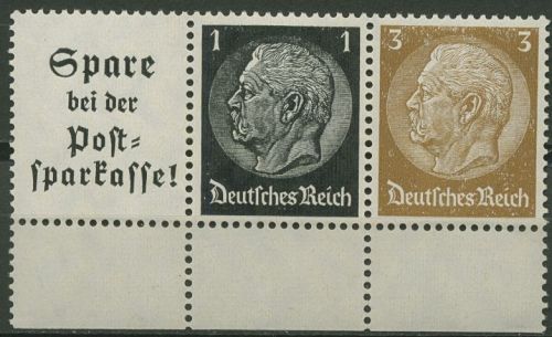 Dt. Reich Zusammendrucke 1941 aus EG-Str. 3, W 100 UR postfrisch