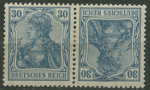 Deutsches Reich Zusammendrucke 1921 Germania K 2 mit Falz