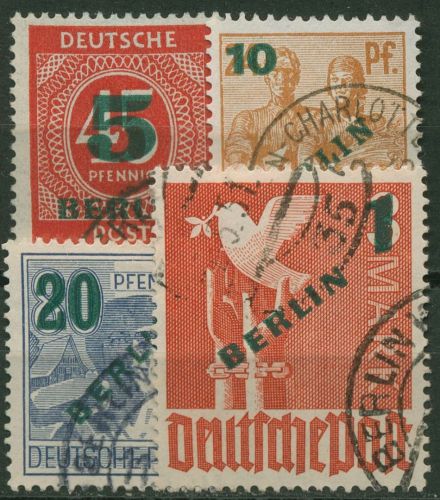 Berlin 1949 Grünaufdruck 64/67 gestempelt