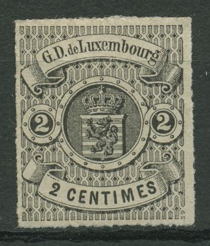Luxemburg 1866 Staatswappen 13 ungebraucht ohne Gummierung