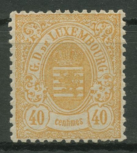 Luxemburg 1875 Staatswappen 35 mit Falz