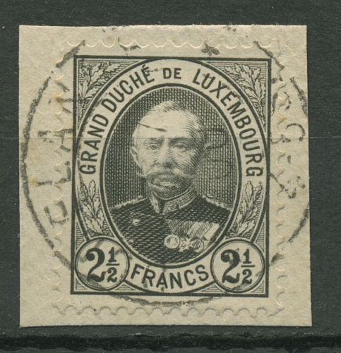 Luxemburg 1891 Großherzog Adolf 65 Briefstück gestempelt