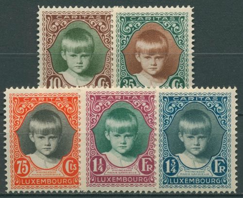 Luxemburg 1929 Kinderhilfe 213/17 mit Falz