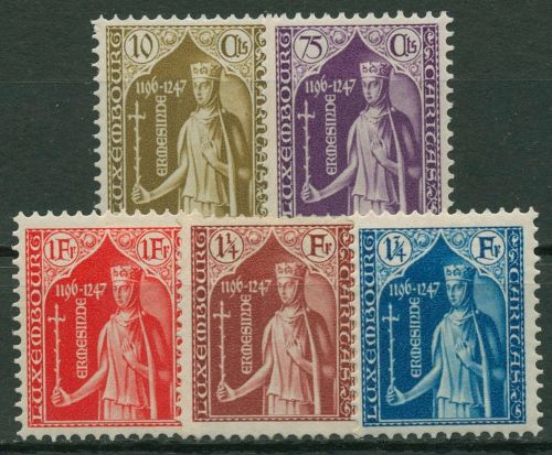 Luxemburg 1932 Kinderhilfe Gräfin Ermesinde 245/49 mit Falz