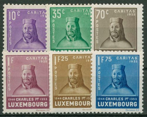 Luxemburg 1935 Kinderhilfe Kaiser Karl IV. 284/89 postfrisch
