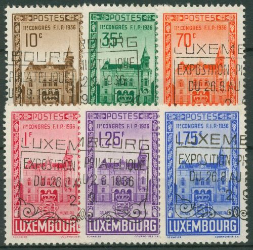 Luxemburg 1936 Philatelistische Woche in Luxemburg 290/95 gestempelt