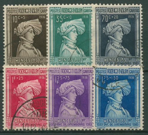 Luxemburg 1936 Kinderhilfe Wenzel I. 296/01 gestempelt