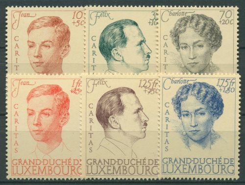 Luxemburg 1939 Caritas Herrscher 333/38 mit Falz