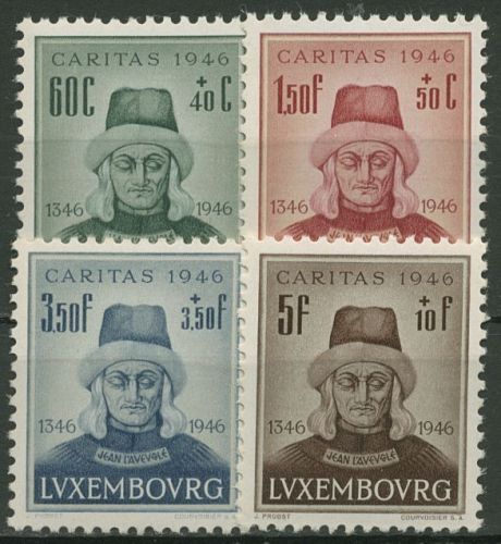 Luxemburg 1946 Caritas Johann der Blinde 413/16 postfrisch