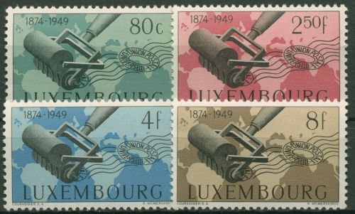 Luxemburg 1949 Weltpostverein Postrollstempel 460/63 postfrisch