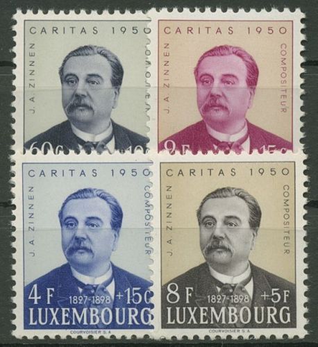 Luxemburg 1950 Caritas Komponist Johann-Anton Zinnen 474/77 postfrisch