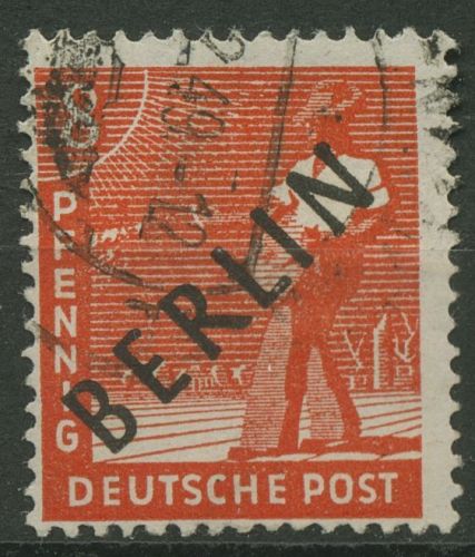 Berlin 1948 Schwarzaufdruck 3 gestempelt geprüft