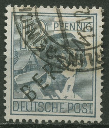 Berlin 1948 Schwarzaufdruck 5 gestempelt geprüft