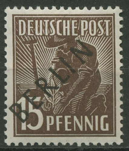Berlin 1948 Schwarzaufdruck 6 postfrisch geprüft