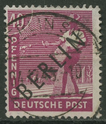Berlin 1948 Schwarzaufdruck 12 gestempelt geprüft