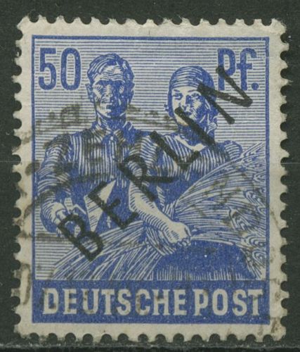 Berlin 1948 Schwarzaufdruck 13 gestempelt geprüft