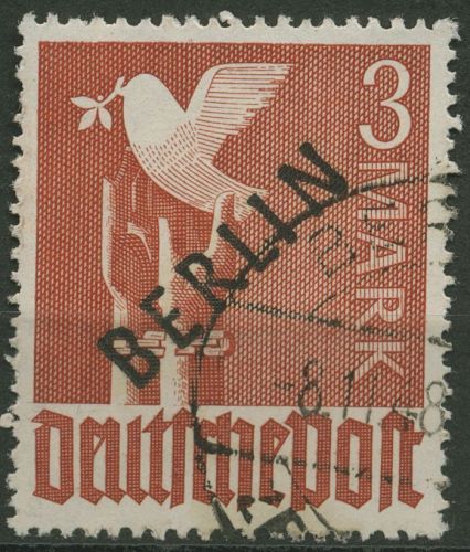 Berlin 1948 Schwarzaufdruck 19 gestempelt geprüft