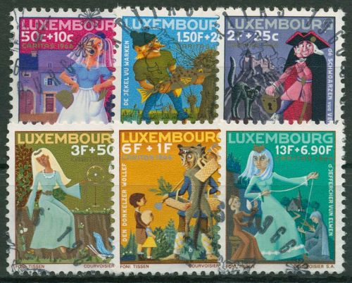 Luxemburg 1966 Caritas Sagen & Märchen 740/45 gestempelt