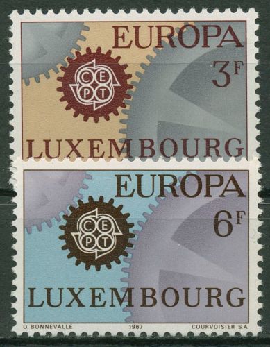 Luxemburg 1967 Europa CEPT Zahnräder 748/49 postfrisch