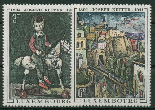 Luxemburg 1969 Gemälde Joseph Kutter Holzpferd 790/91 postfrisch