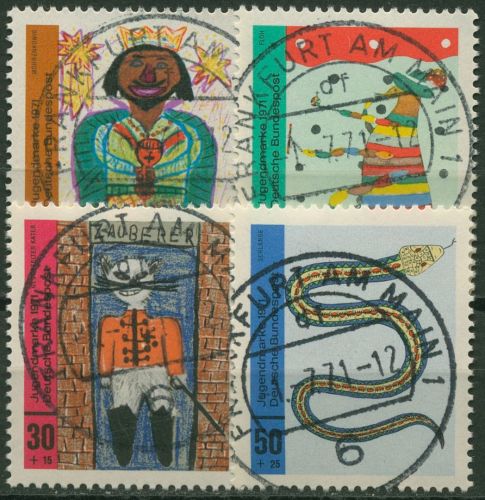 Bund 1971 Kinderzeichnungen 660/63 mit TOP-Stempel