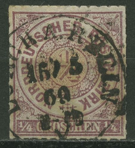 Norddeutscher Postbezirk NDP 1868 1/4 Groschen 1 b gestempelt