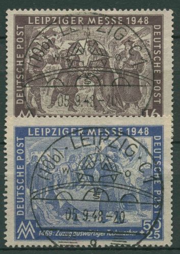 SBZ Allg. Ausgabe 1948 Leipziger Messe 198/99 mit TOP Sonderstempel
