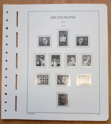 LEUCHTTURM Vordruckblätter Berlin 1960/69 SF gebraucht, neuwertig (Z1569)