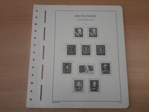 LEUCHTTURM Vordrucke Bund 1949/59 ohne Klemmtaschen gebraucht (Z3520)