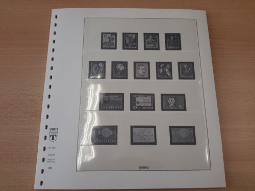 LINDNER-T Vordruckblätter Schweiz 1960/67 gebraucht (Z3525)