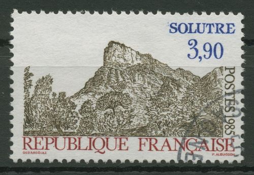 Frankreich 1985 Tourismus Fels von Solutré 2518 gestempelt