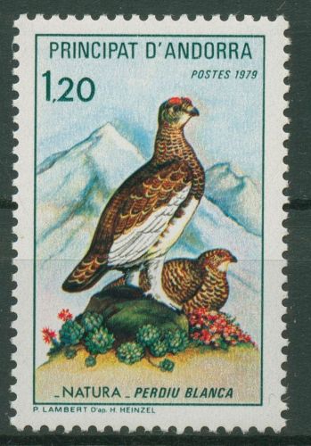 Andorra (frz.) 1979 Naturschutz Tiere Vögel Schneehuhn 296 postfrisch