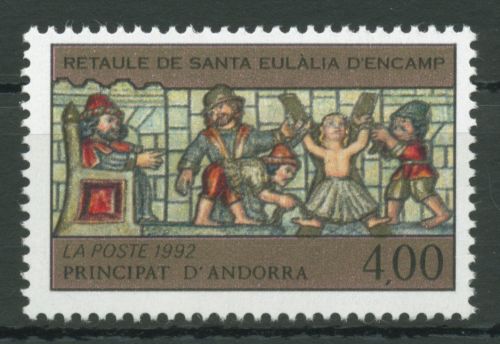 Andorra (frz.) 1992 Religiöse Kunst Altarblatt 443 postfrisch
