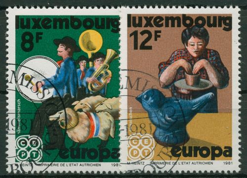 Luxemburg 1981 Europa CEPT Folklore 1031/32 gestempelt