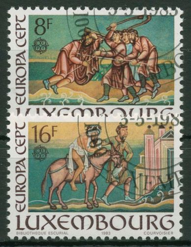 Luxemburg 1983 Europa CEPT Große Werke 1074/75 gestempelt