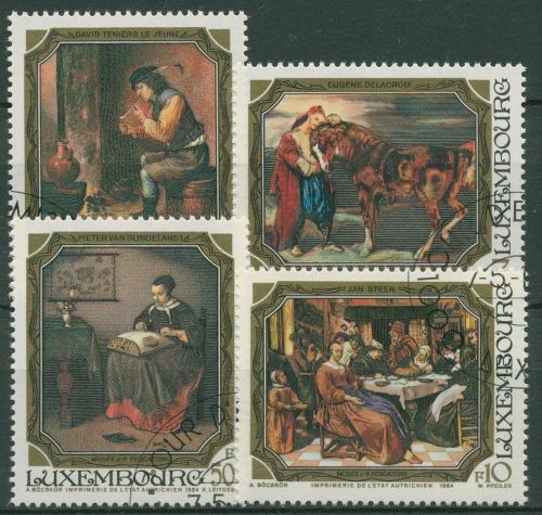 Luxemburg 1984 Kunst Gemälde Jean-Pierre-Pescatore-Museum 1100/03 gestempelt