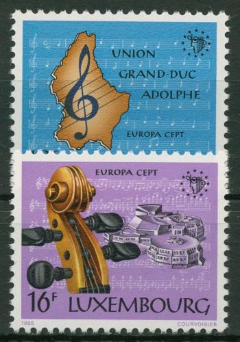 Luxemburg 1985 Europa CEPT Jahr der Musik Violine 1125/26 postfrisch