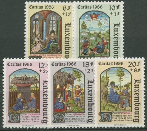 Luxemburg 1986 Caritas Miniaturen Stundenbücher 1163/67 postfrisch