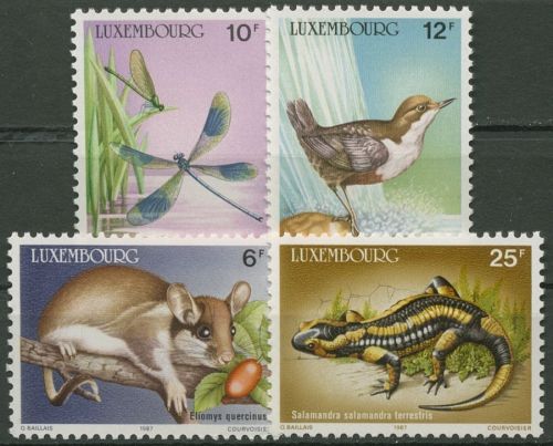 Luxemburg 1987 Jahr der Umwelt Tiere 1168/71 postfrisch