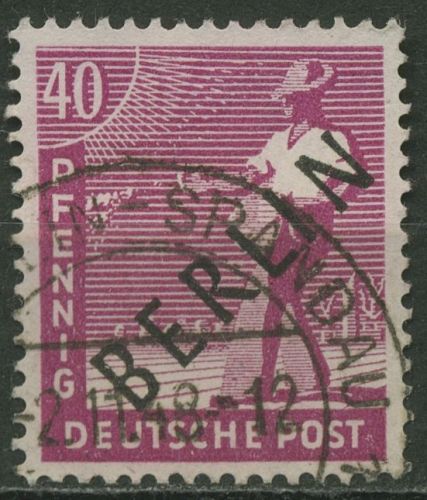Berlin 1948 Schwarzaufdruck 12 gestempelt