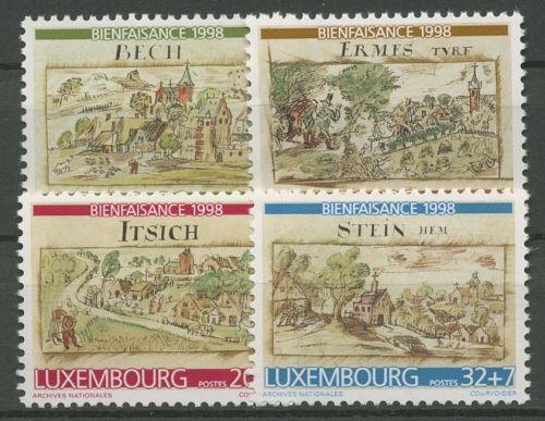 Luxemburg 1998 Zeichnungen Ortsansichten 1460/63 postfrisch