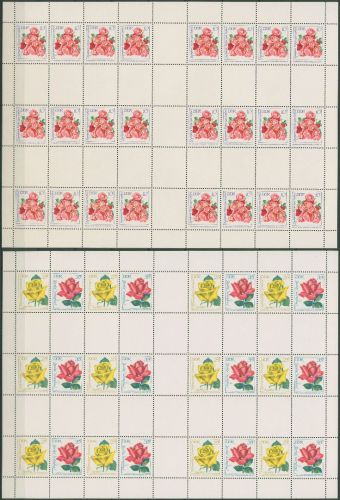 DDR Markenheftchenbogen 1972 Rosenausstellung MHB 14/15 A postfrisch